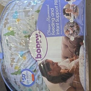 Boppy Pillow with Forest Print in Green and Brown